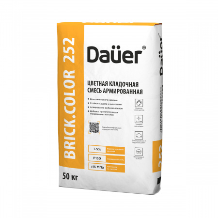 Цветная кладочная смесь армированная Dauer BRICK.COLOR 252 светло-коричневая 50 кг